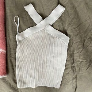 Aritzia Babaton criss cross halter neck top small